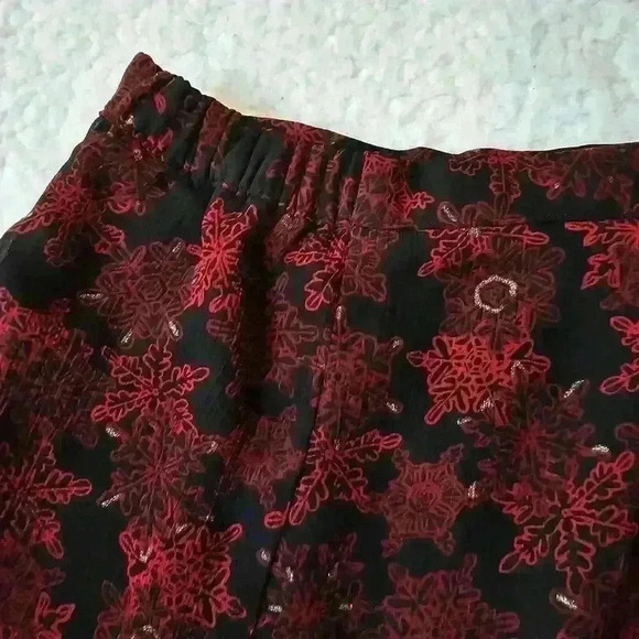 Jaclyn Smith Skirt Womens 1X Black Red Lined Side Zip Whimsygoth Witchy - Picture 7 of 14